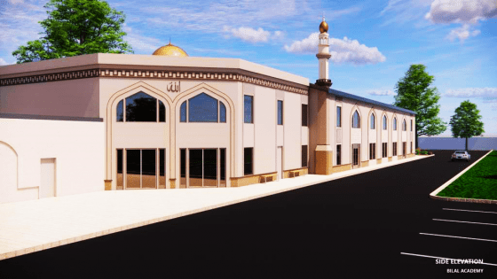 Rendering of the new Masjid Bilal building