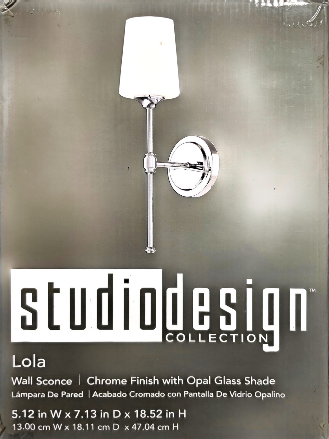 Read more about the article Lola wall sconce, chrome with opal glass