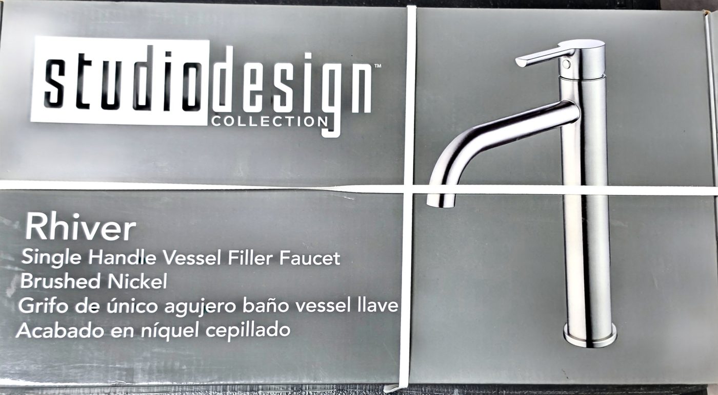 Read more about the article Rhiver single-handle vessel faucet, brushed nickel